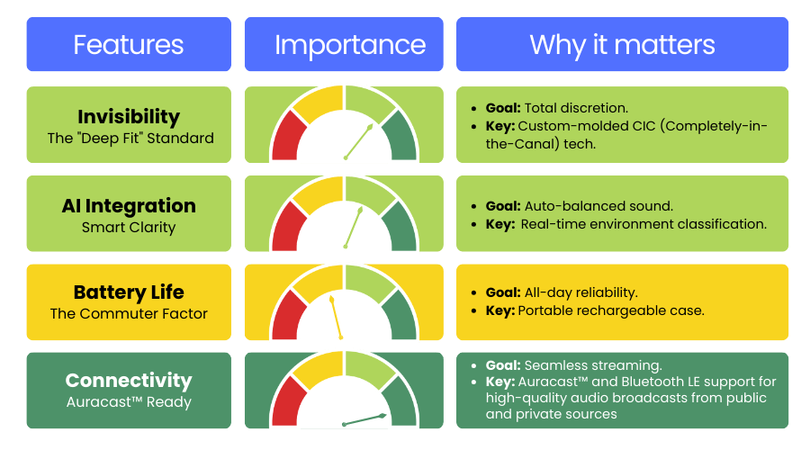 Key features to look for in an invisible hearing aid